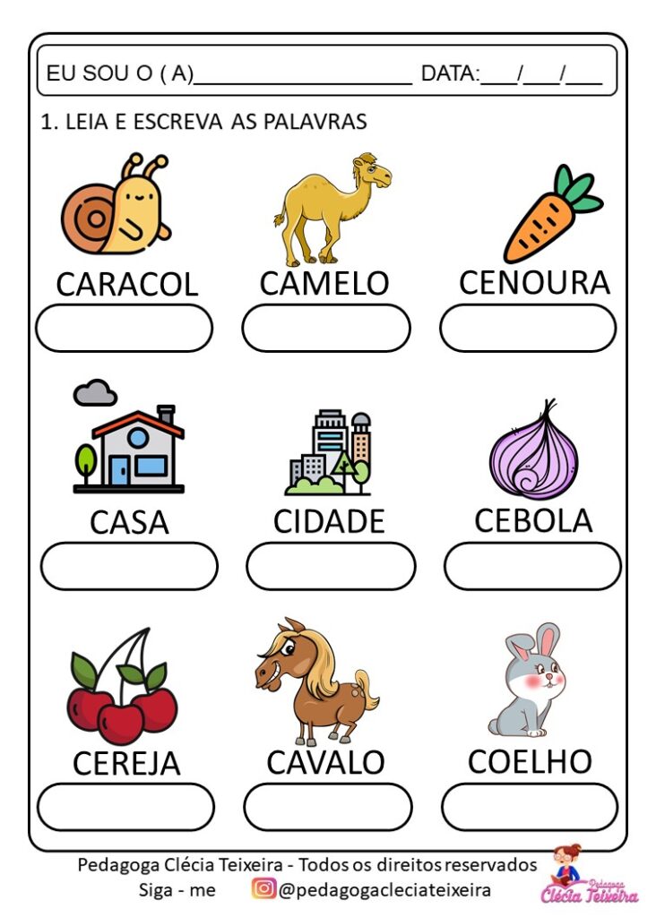 Coleção de Atividades de Alfabetização para baixar todas as letras