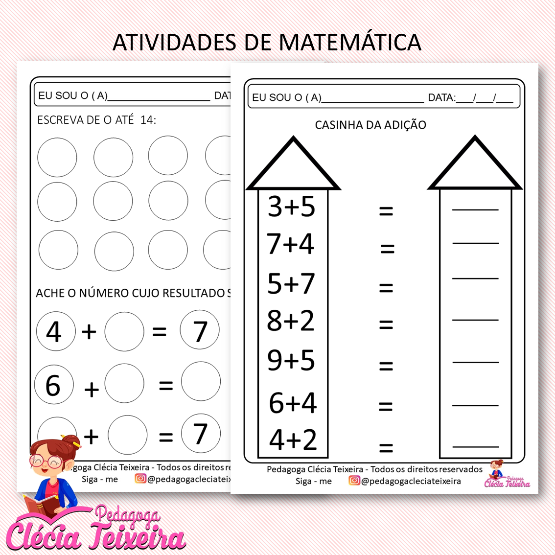 Atividades de Matematica Para Educação Infantil - Adição - 2º ANO -  Exercício 1