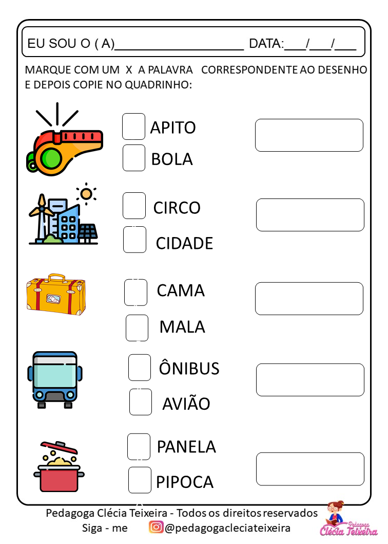 Atividades De Alfabetização Para Imprimir Clécia Teixeira