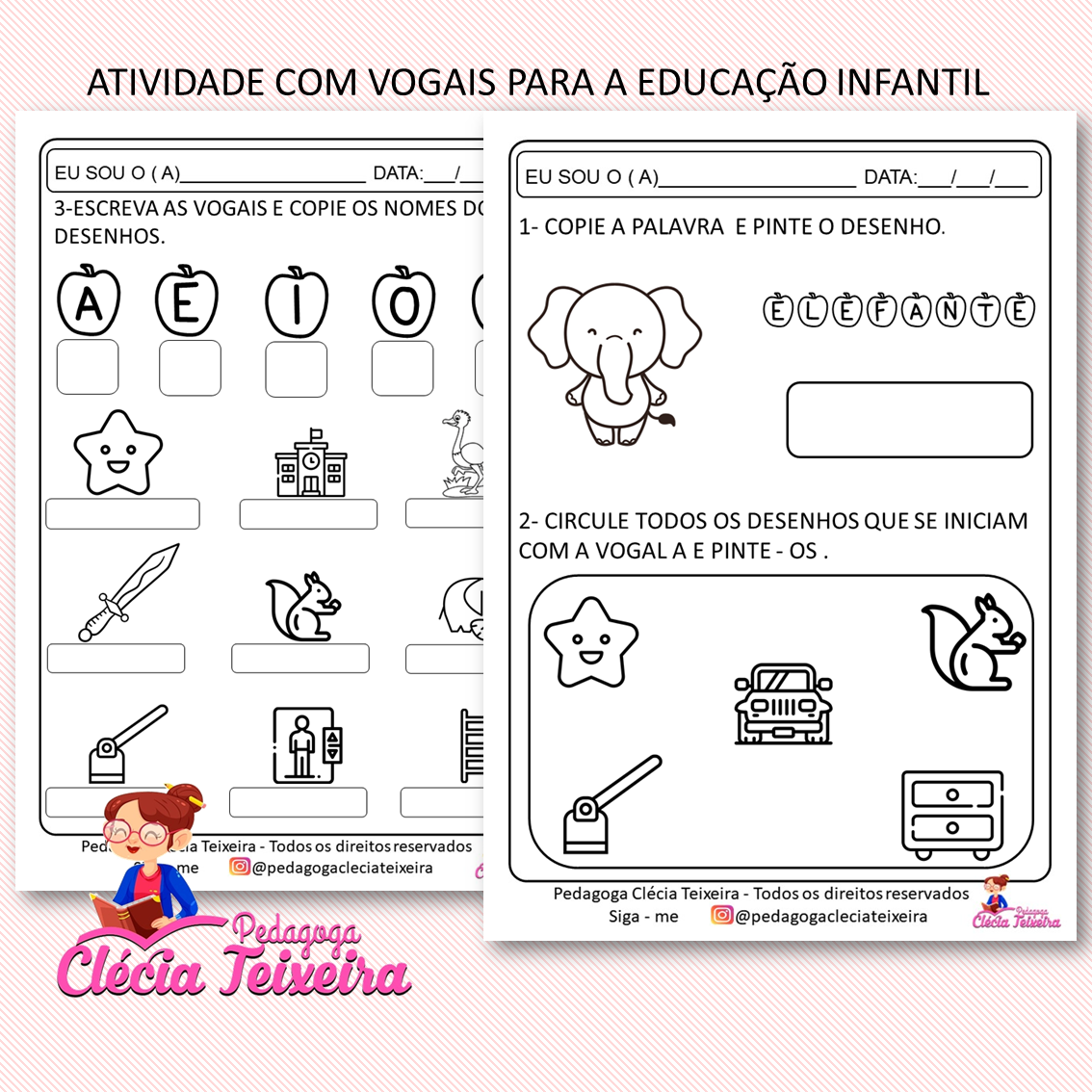 Atividades vogais educação infantil – vogal E