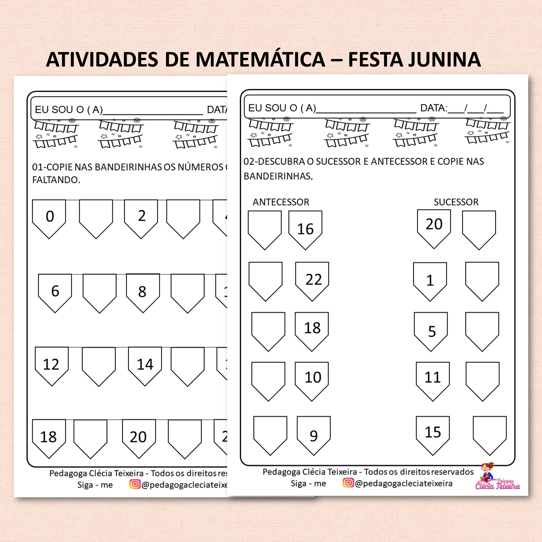 Atividades de matemática – Festa junina