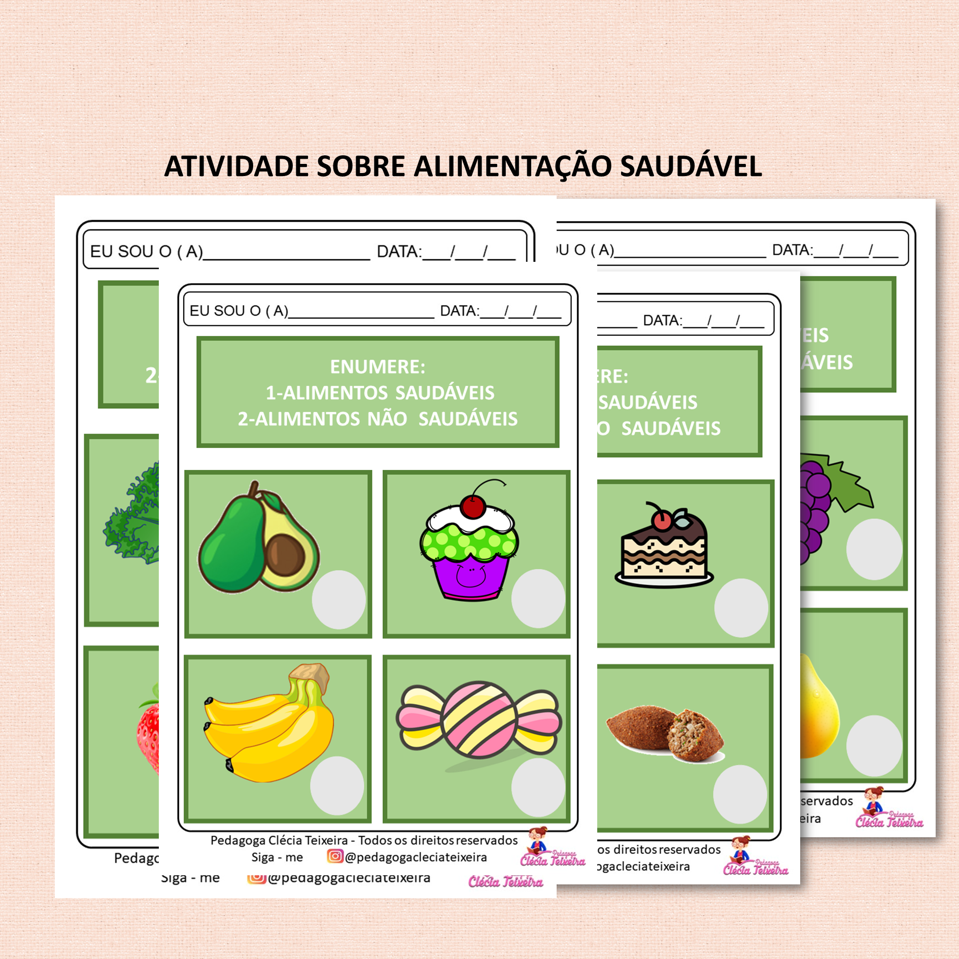 Atividade sobre alimentação saudável