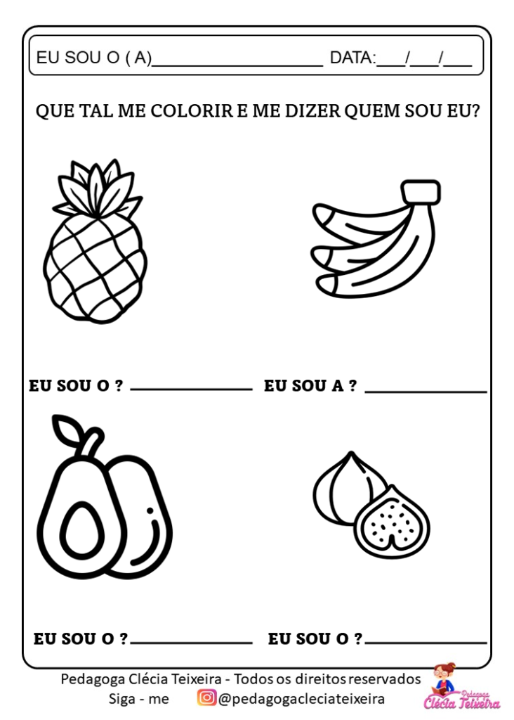 Atividades sobre frutas educação infantil