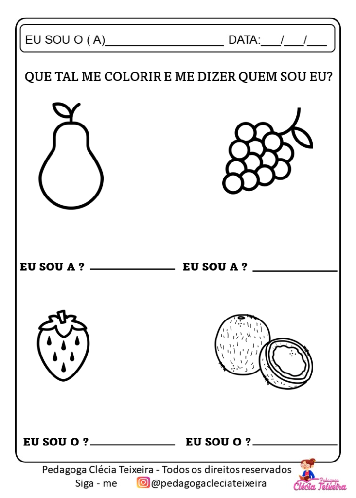 Atividades sobre frutas educação infantil