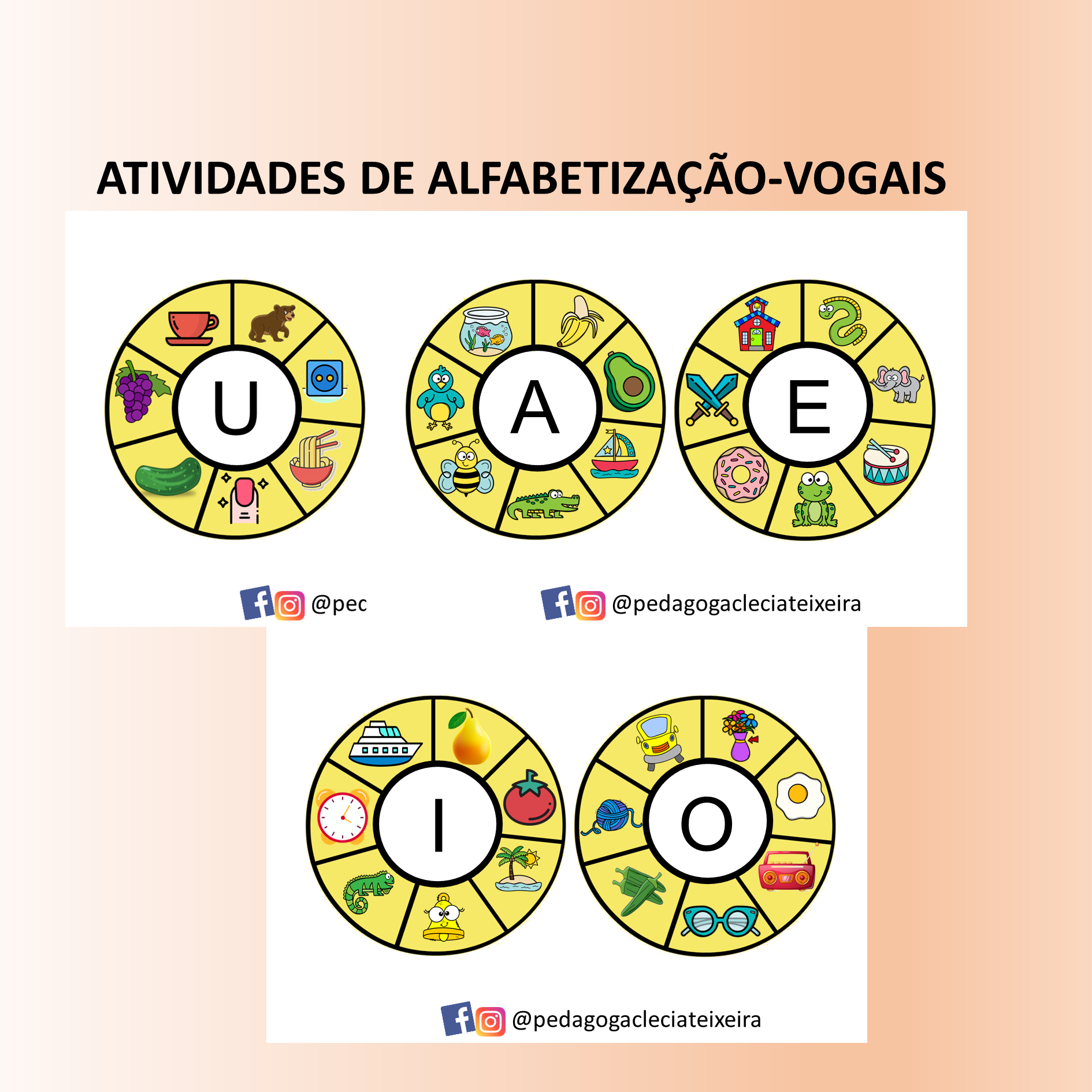 Atividades de alfabetização-vogais