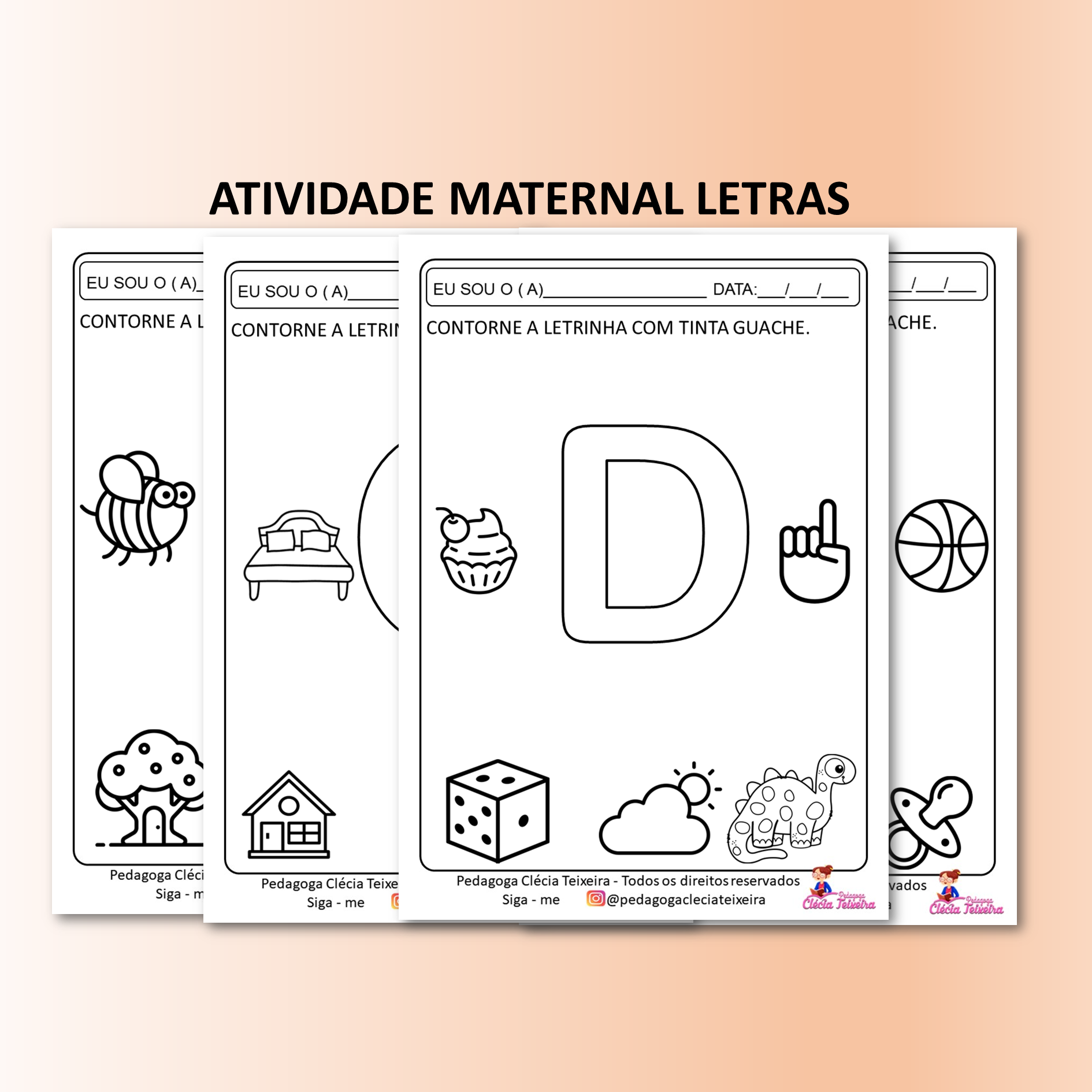 Atividade maternal letras