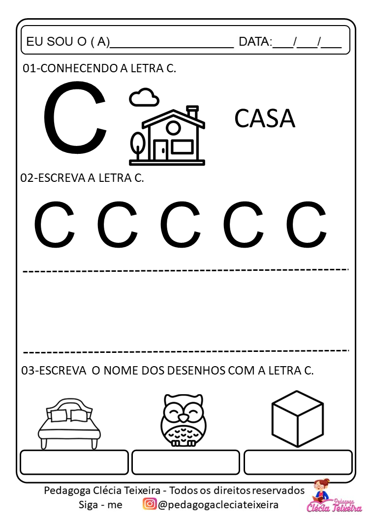 Atividades de alfabetização - Clécia Teixeira