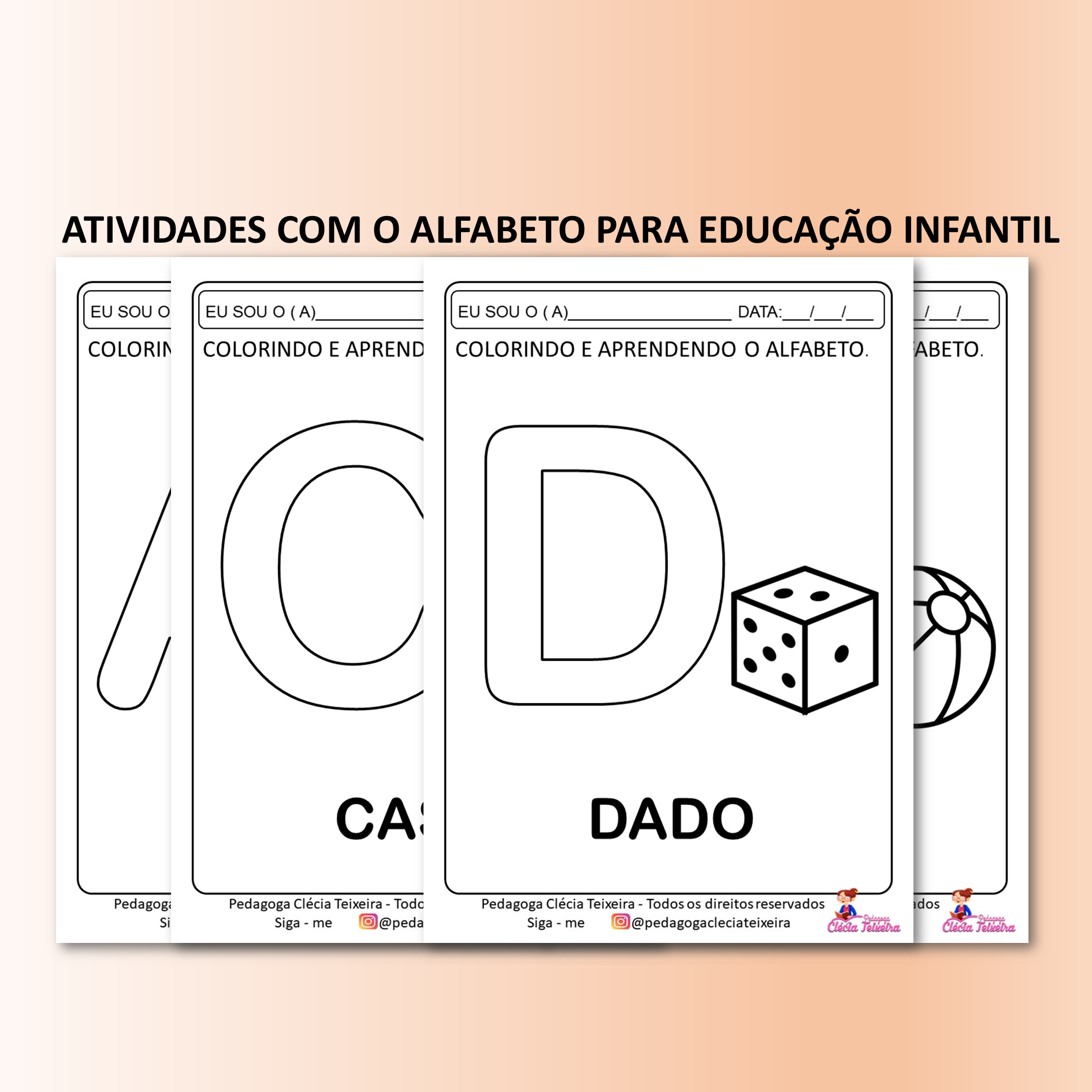 Atividades com o alfabeto para educação infantil