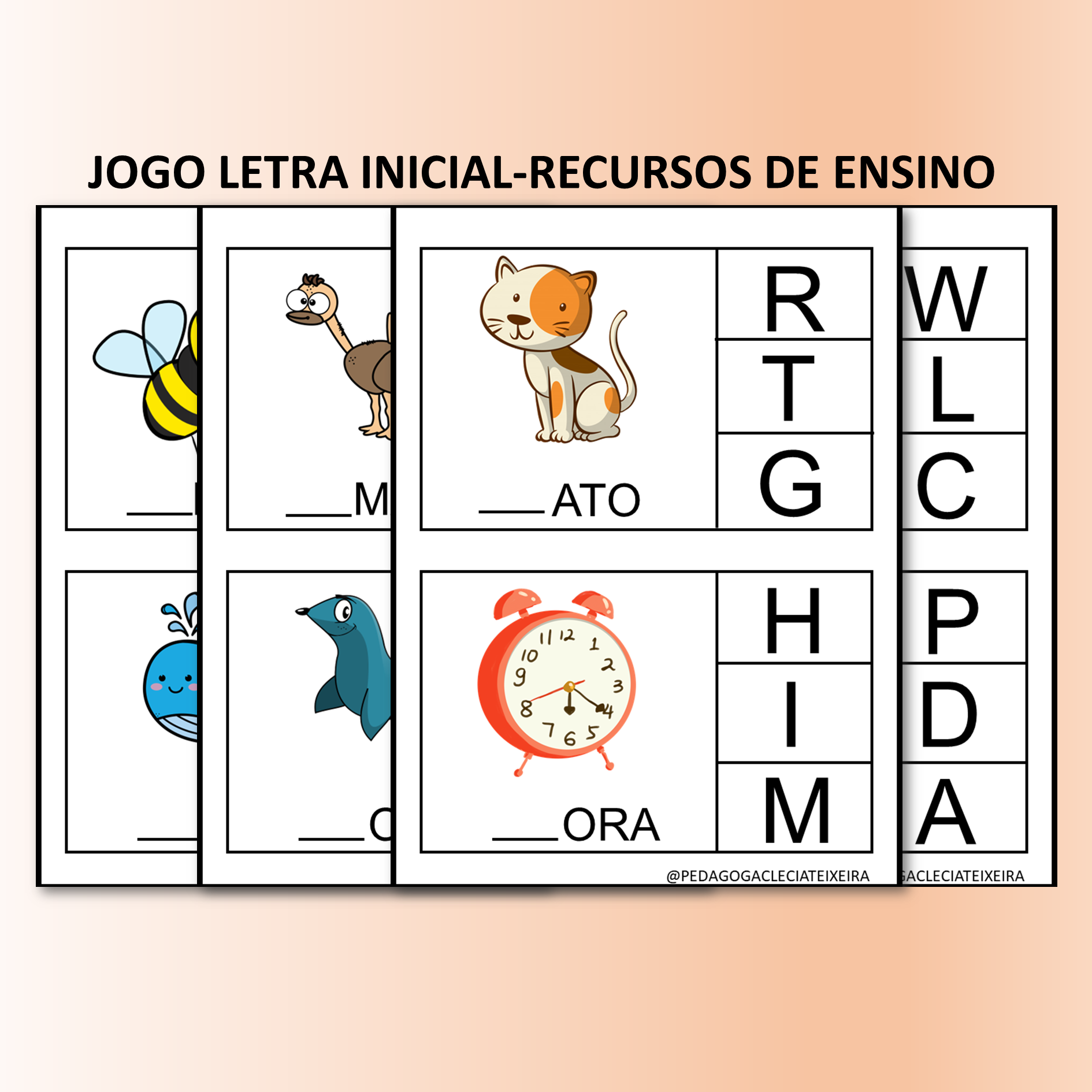 Jogo letra inicial-Recursos de ensino