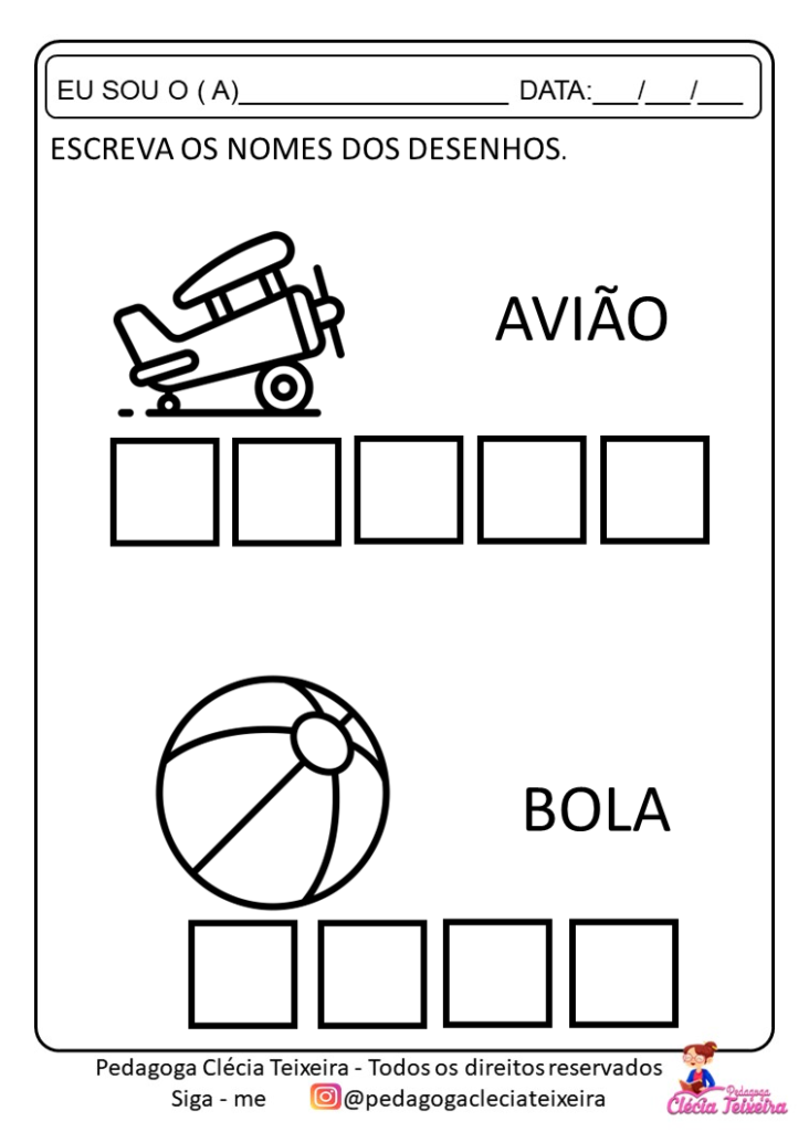 Atividades com letras para a educação infantil