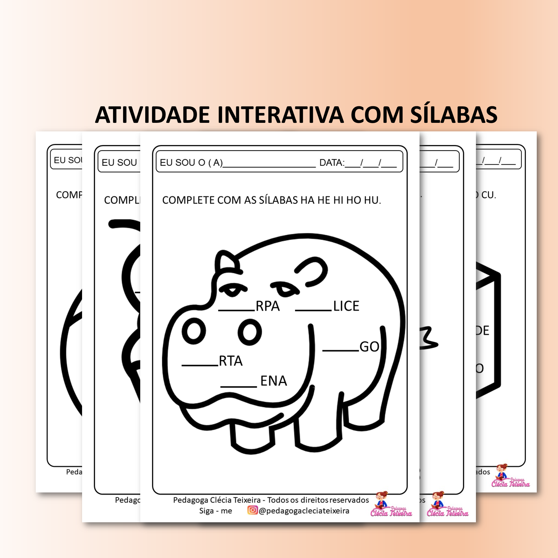 Atividade interativa com sílabas