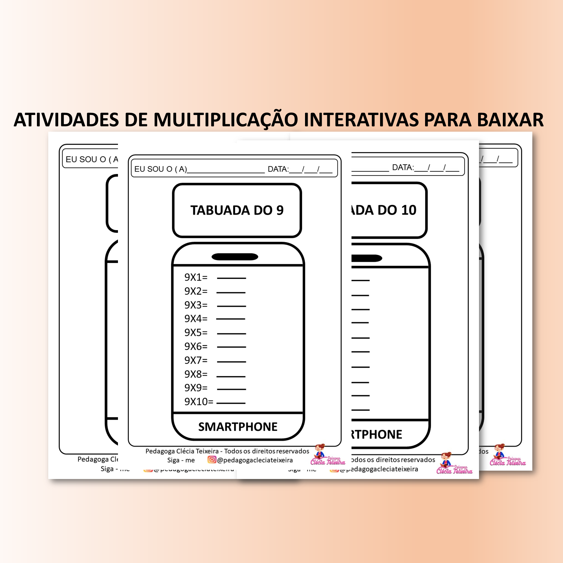 Atividades de multiplicação para baixar em PDF