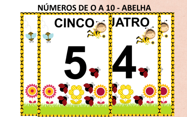 Número de 0 a 10 -abelha