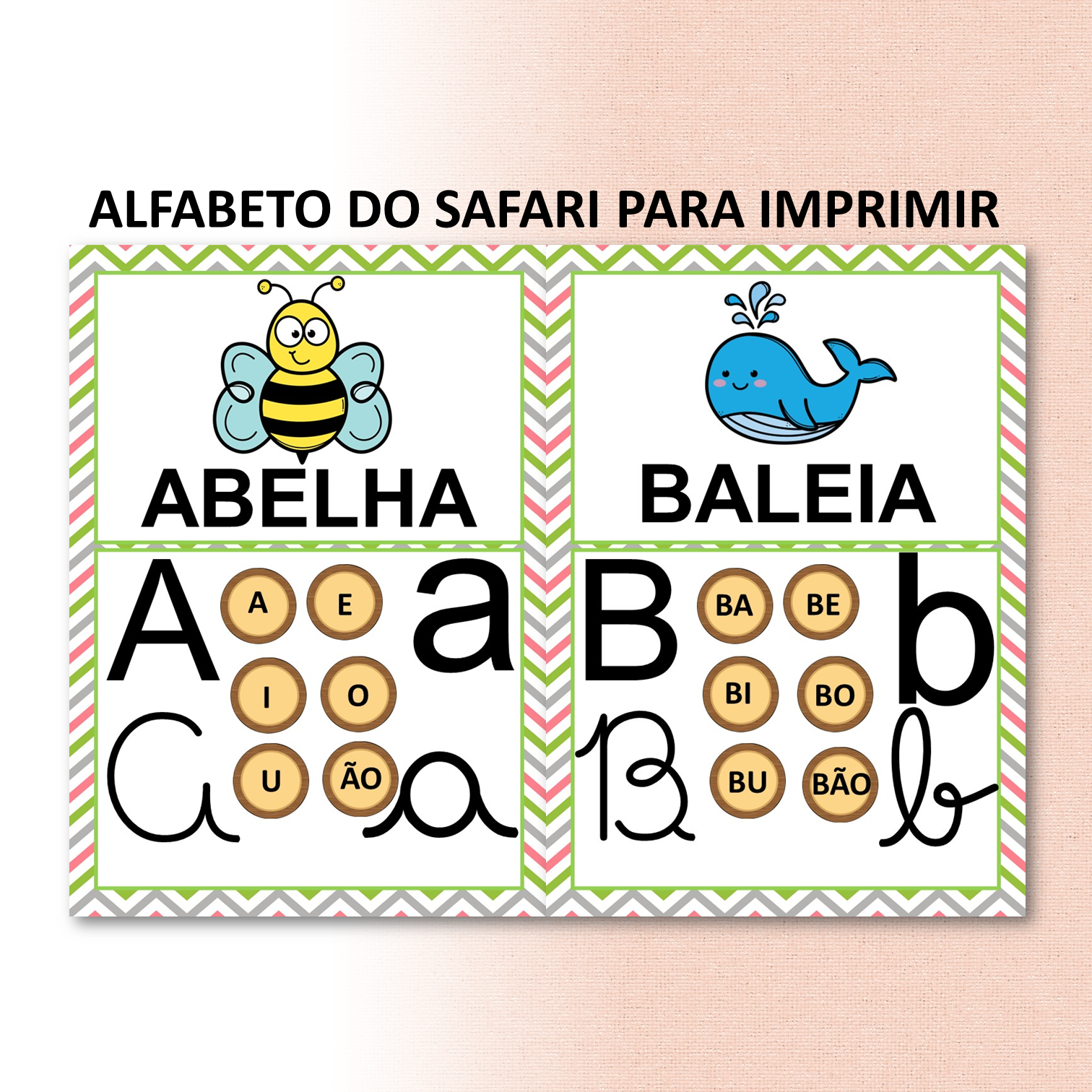 ALfabeto do safari para imprimir