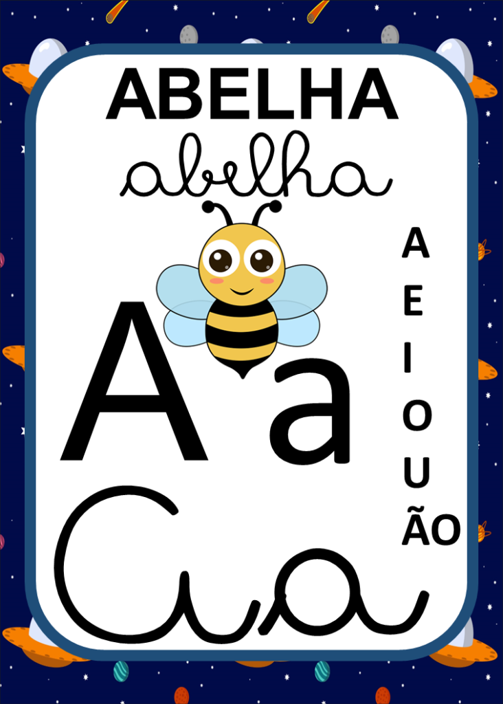 Alfabeto de parede com 04 tipos de letras