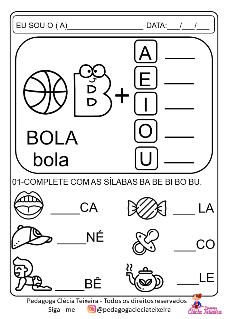 Formando sílabas alfabetização