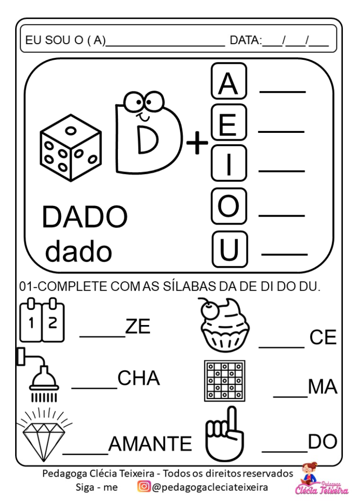 Formando sílabas alfabetização