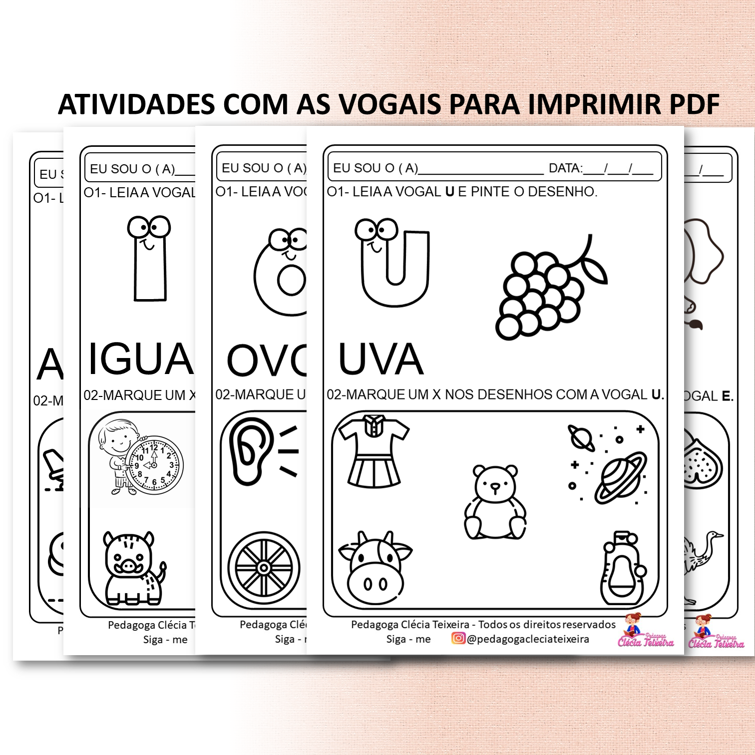 Atividades para imprimir com as vogais PDF