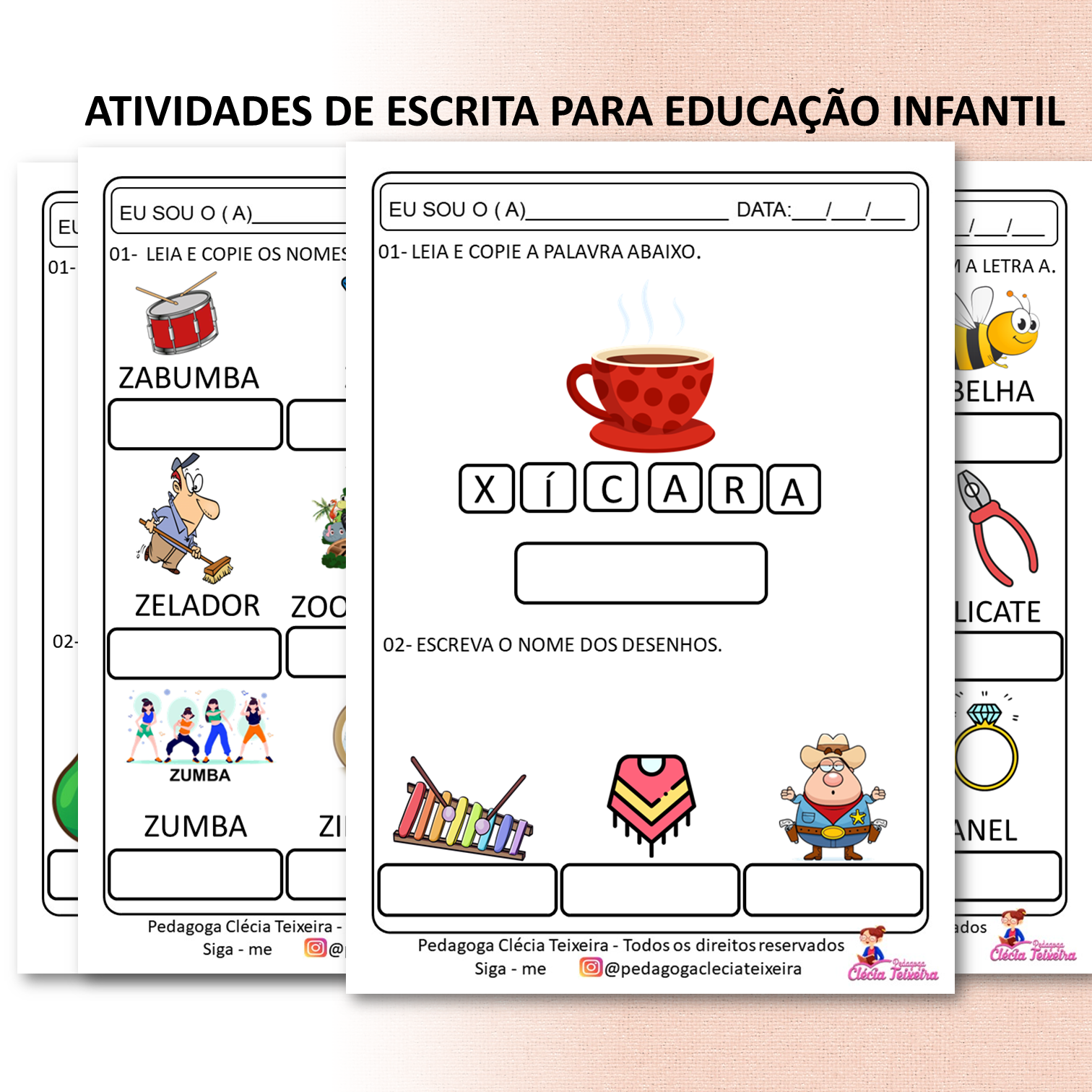 Atividades de escrita para educação infantil