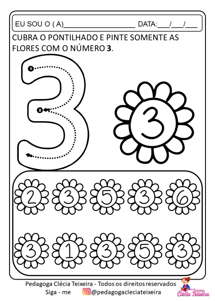 Atividades com números de 0 a 9 para imprimir