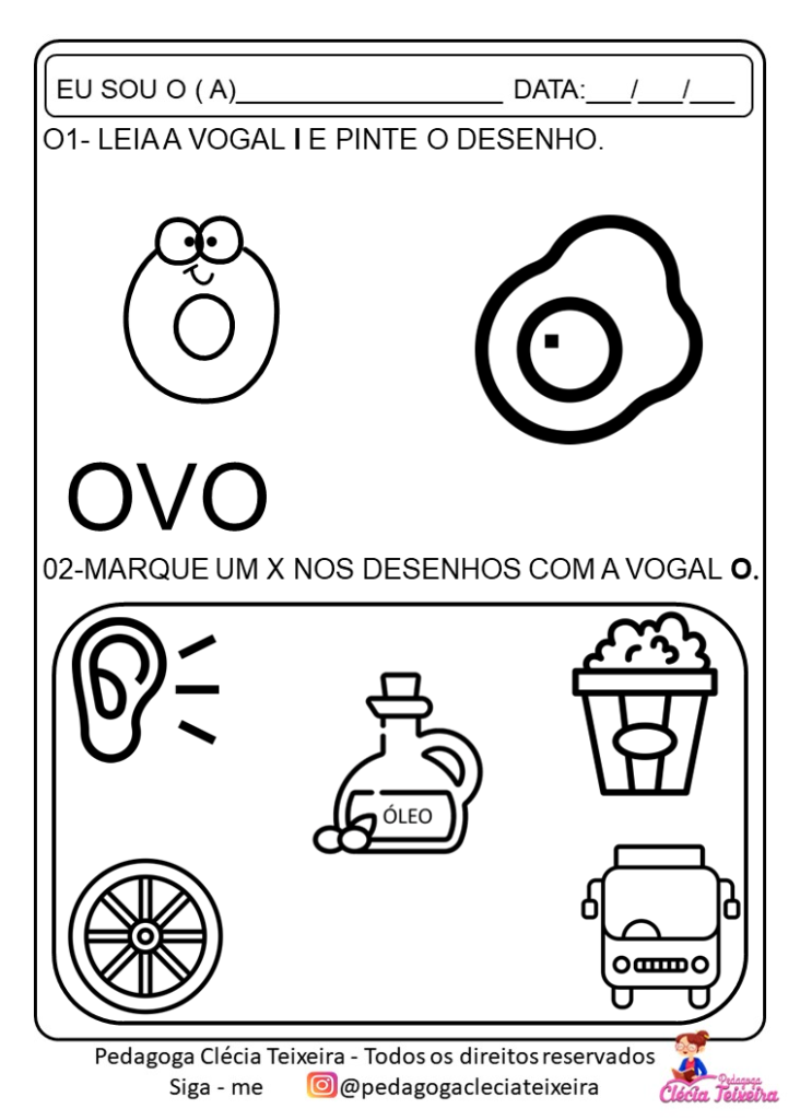 Atividades para imprimir com as vogais PDF