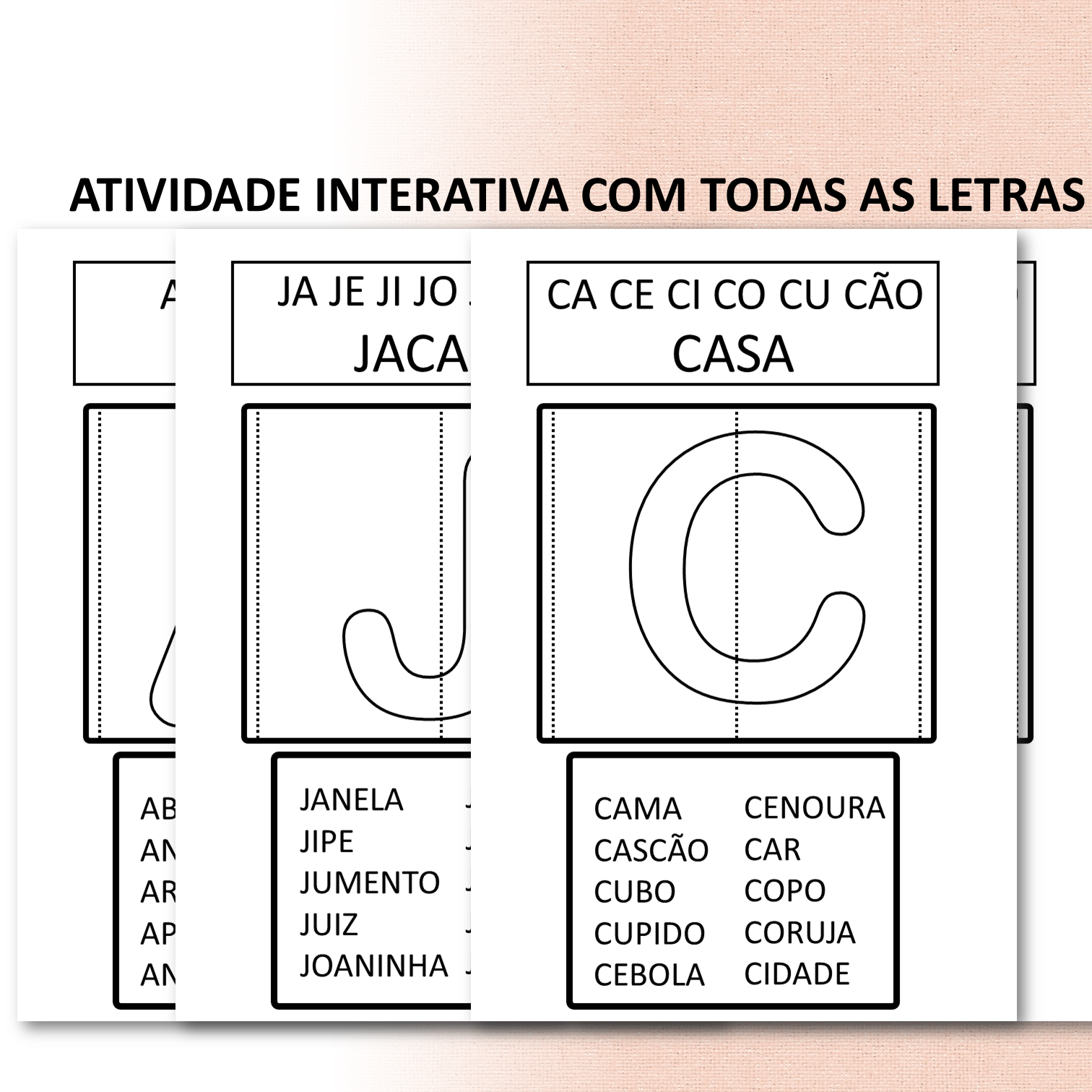 Atividade interativa com todas as letras