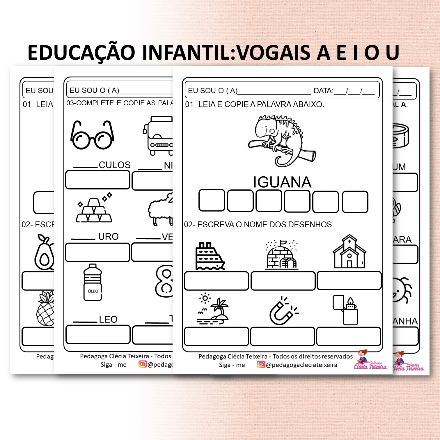 Educação infantil:Vogais A E I O U