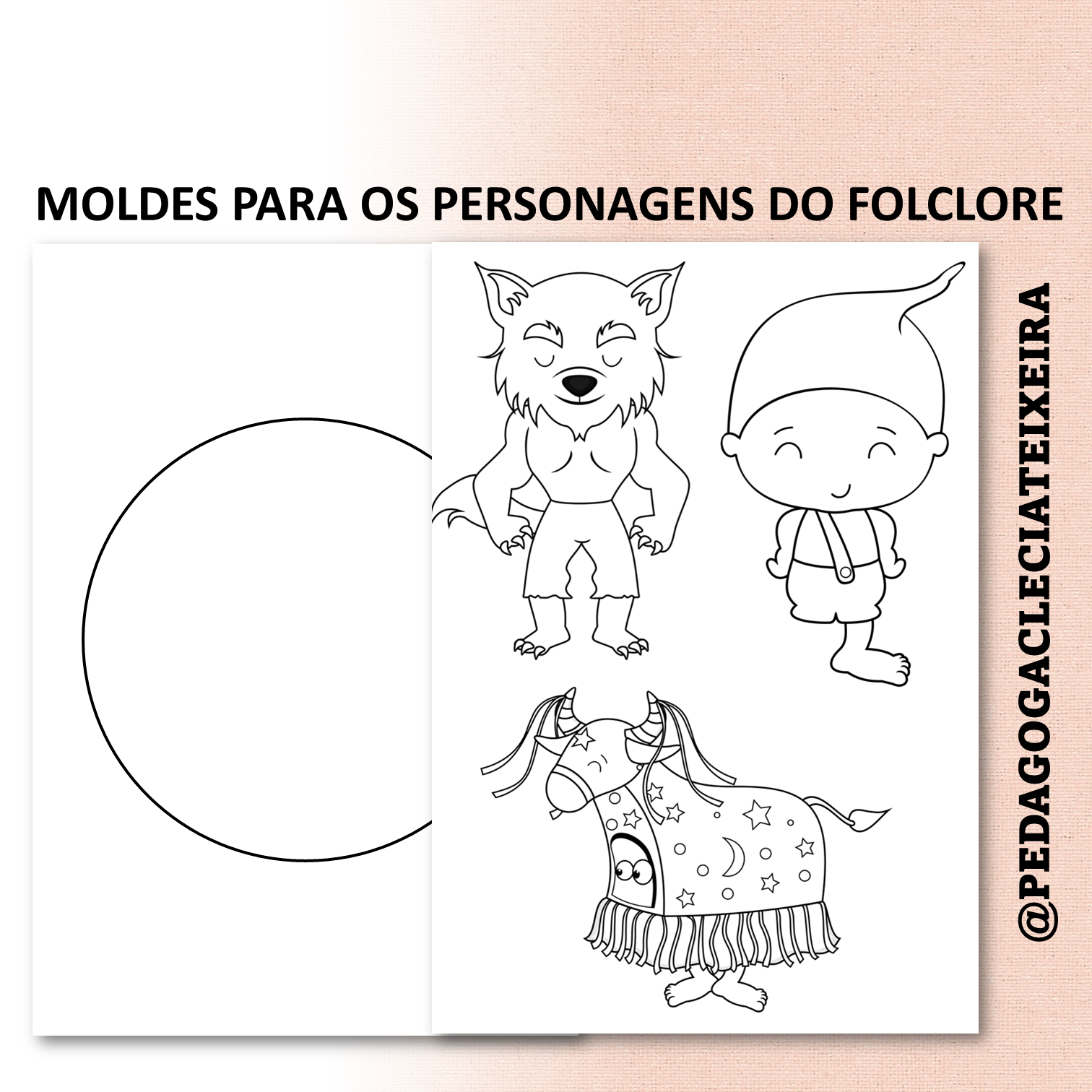 Moldes para os personagens do folclore