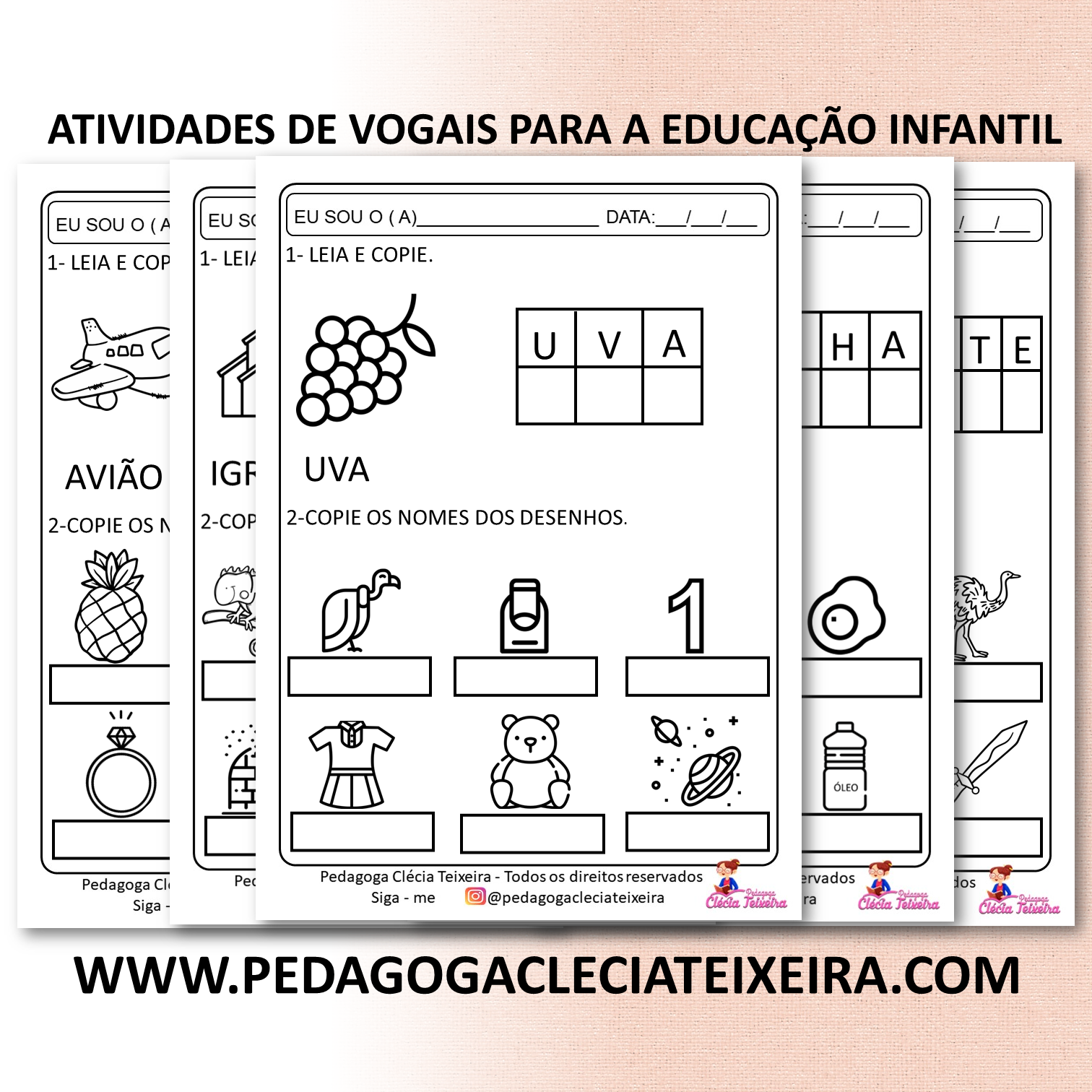 Atividades de vogais para a educação infantil