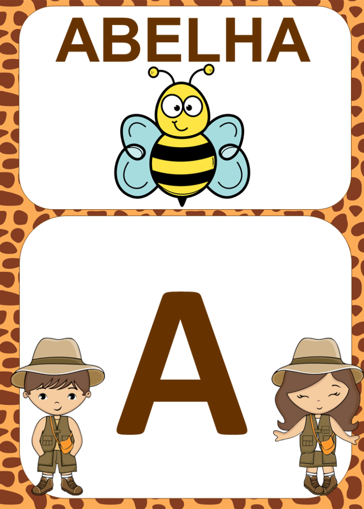 Alfabeto dos animais tema safari