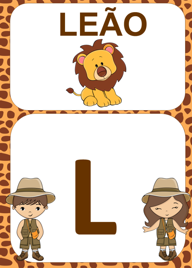 Alfabeto dos animais tema safari