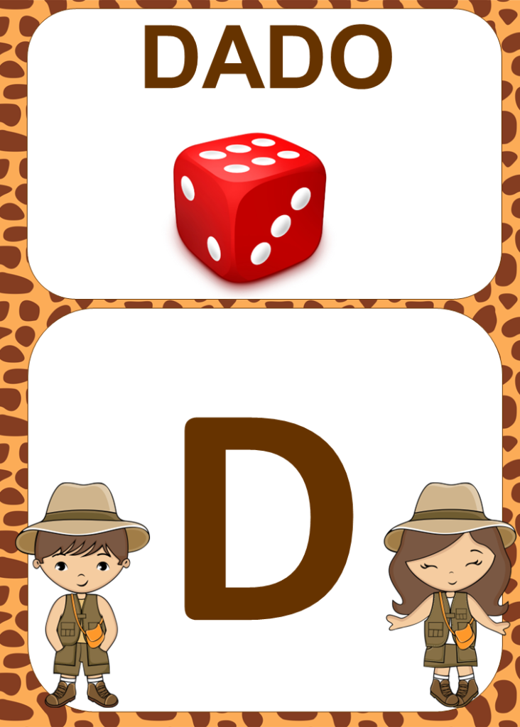 Alfabeto dos animais tema safari