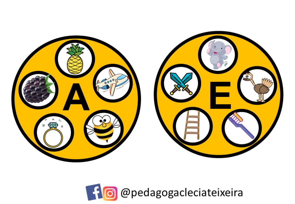 Vogais interativa para imprimir
