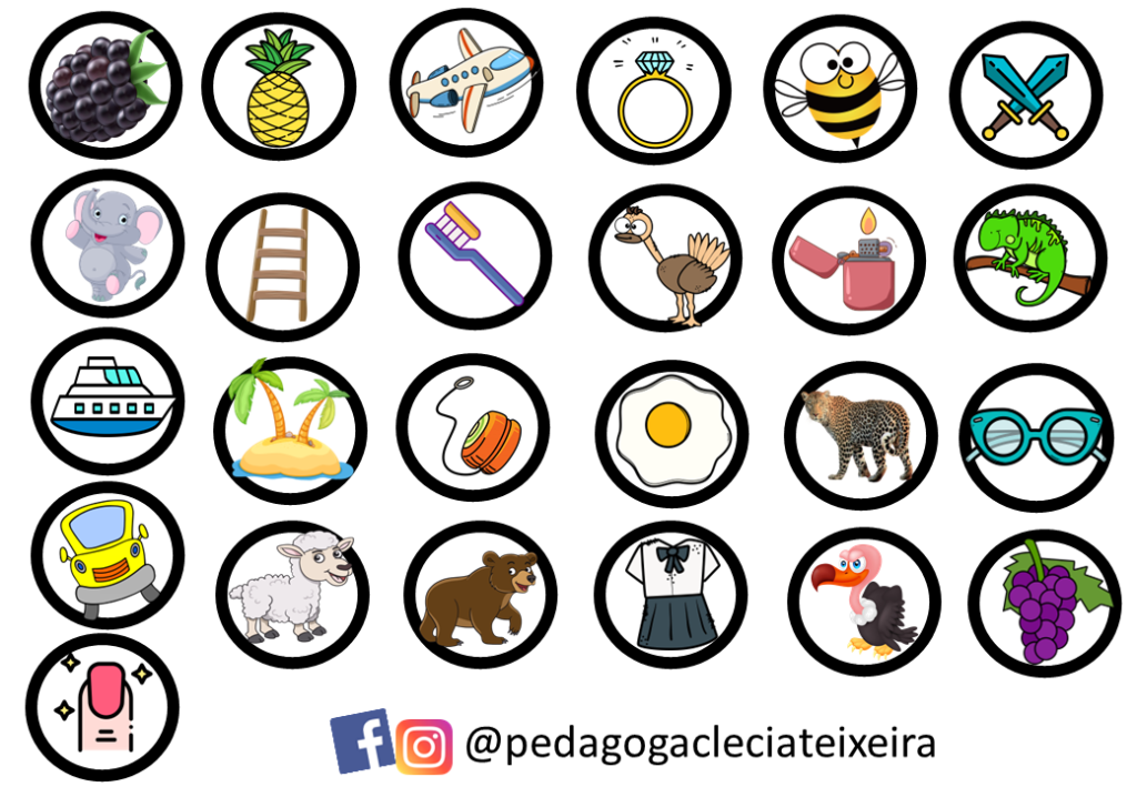 Vogais interativa para imprimir