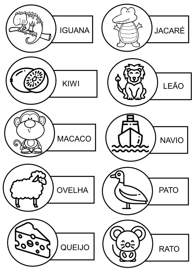Atividades interativas com letras para imprimir