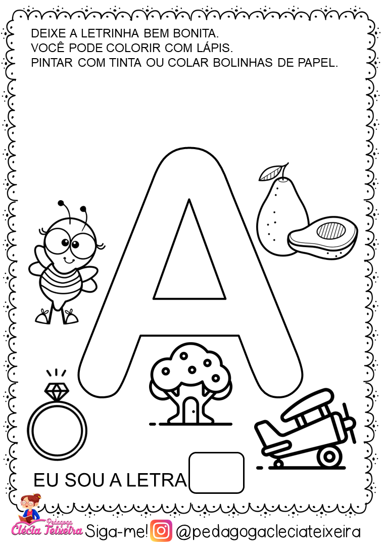 Letras do alfabeto para imprimir - Clécia Teixeira