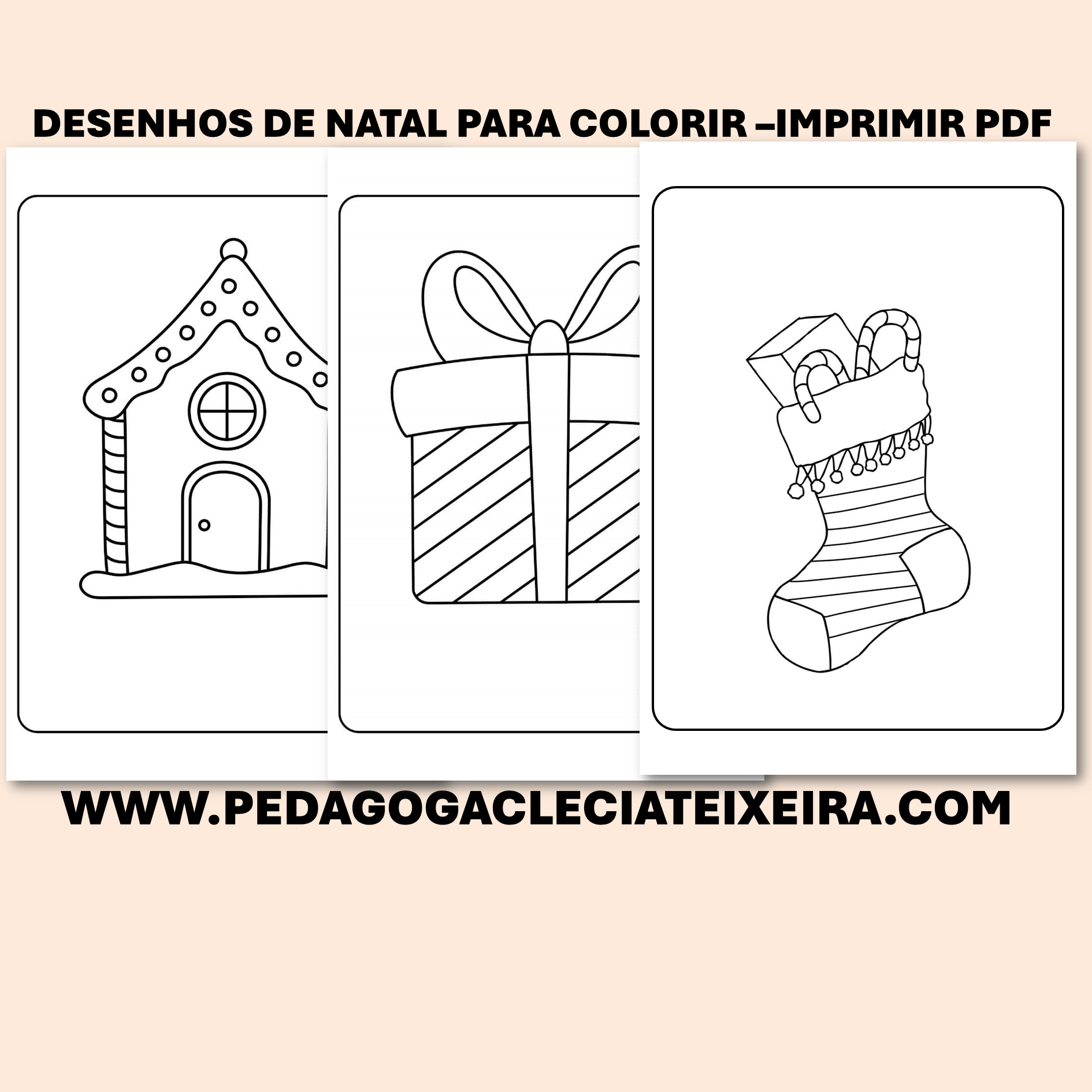 Desenhos de Natal para colorir-imprimir PDF