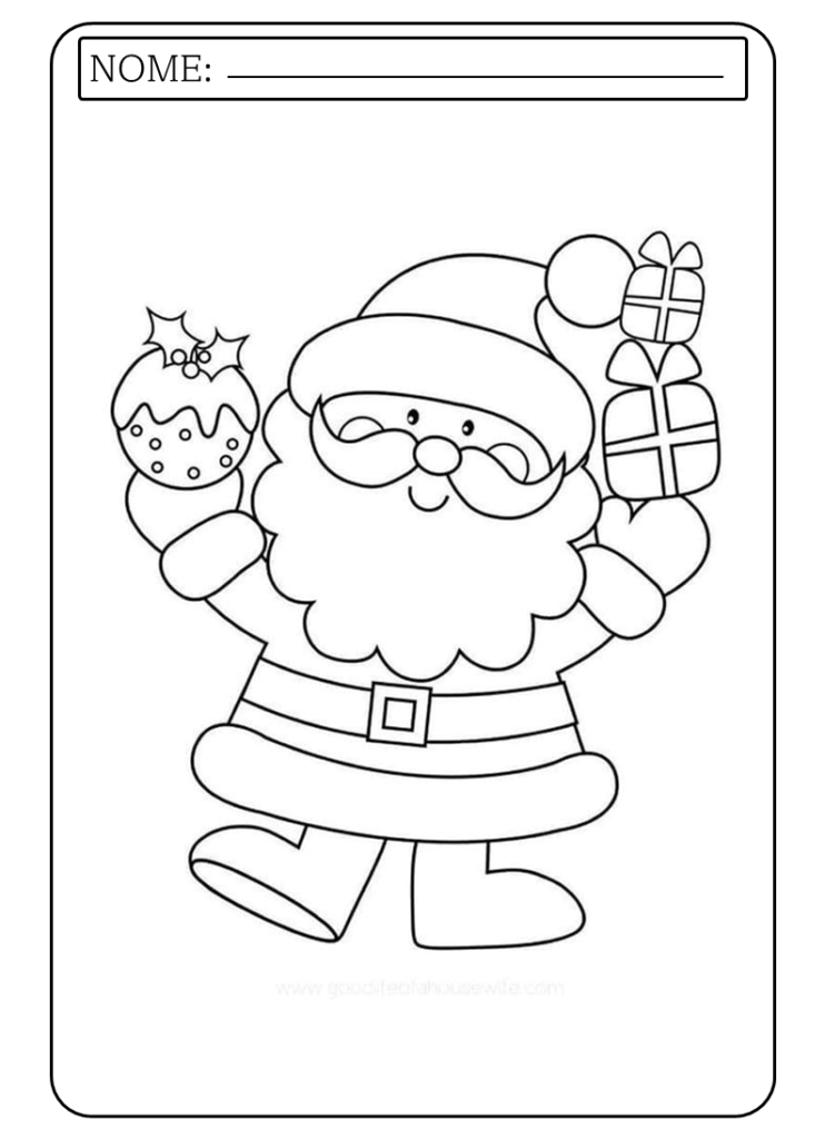 Imagens de desenhos de Natal para colorir Pdf