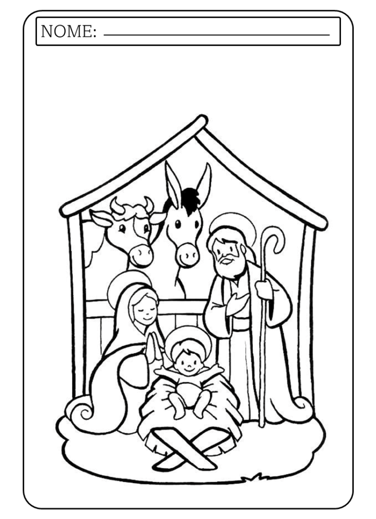 Imagens de desenhos de Natal para colorir Pdf