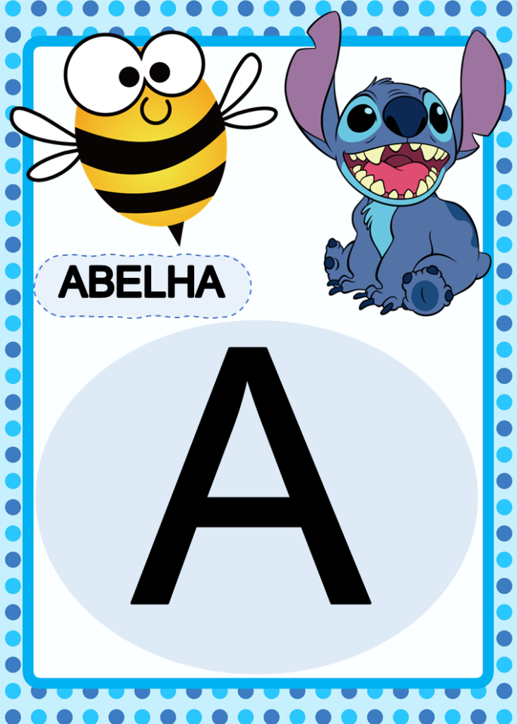 Alfabeto Ilustrado com Letra Bastão Em PDF