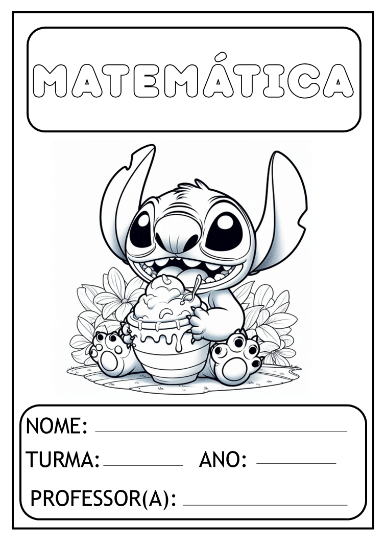 Capas para cadernos imprimir Lilo e Stitch - Clécia Teixeira
