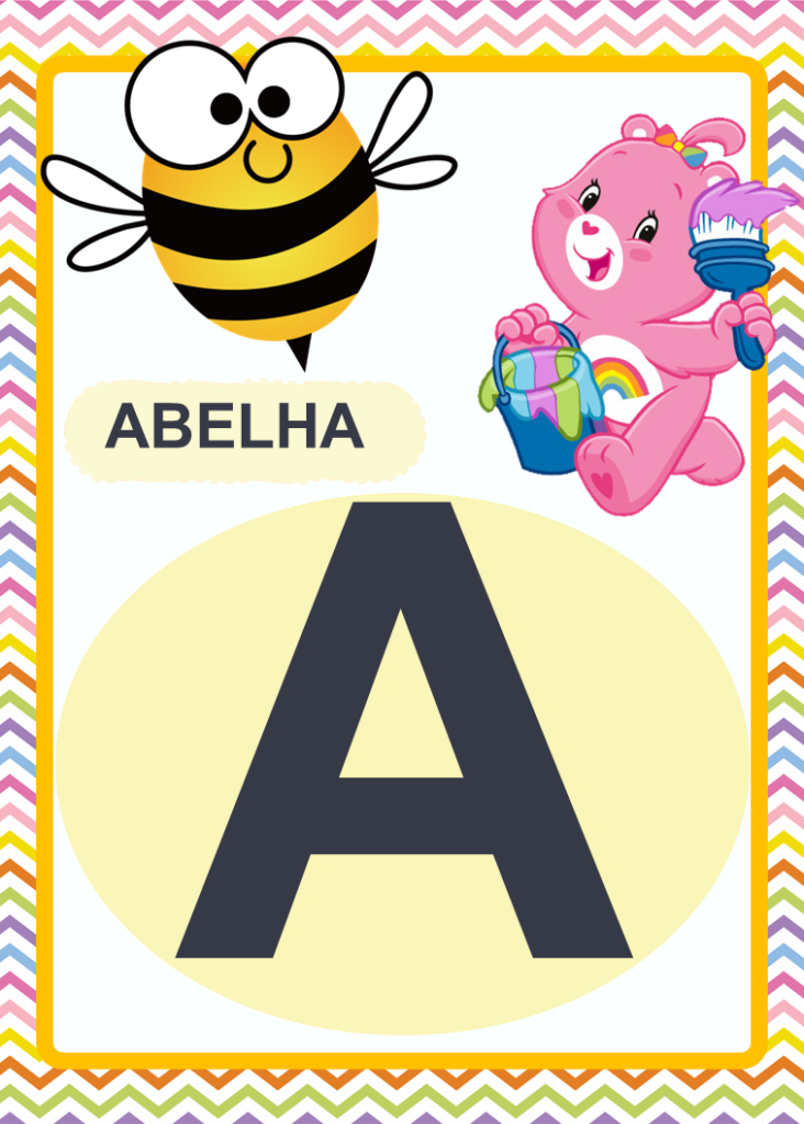 Alfabeto ursinhos com letra bastão grátis PDF