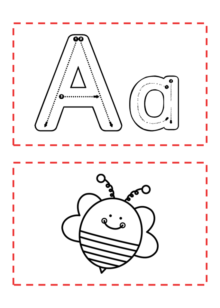 Fichas para alfabetização:Letras tracejadas