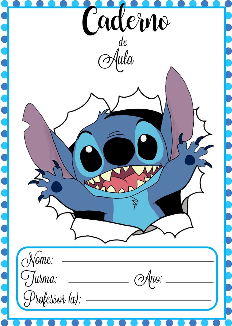 Capas de caderno-Tema Lilo e Stitch - Clécia Teixeira