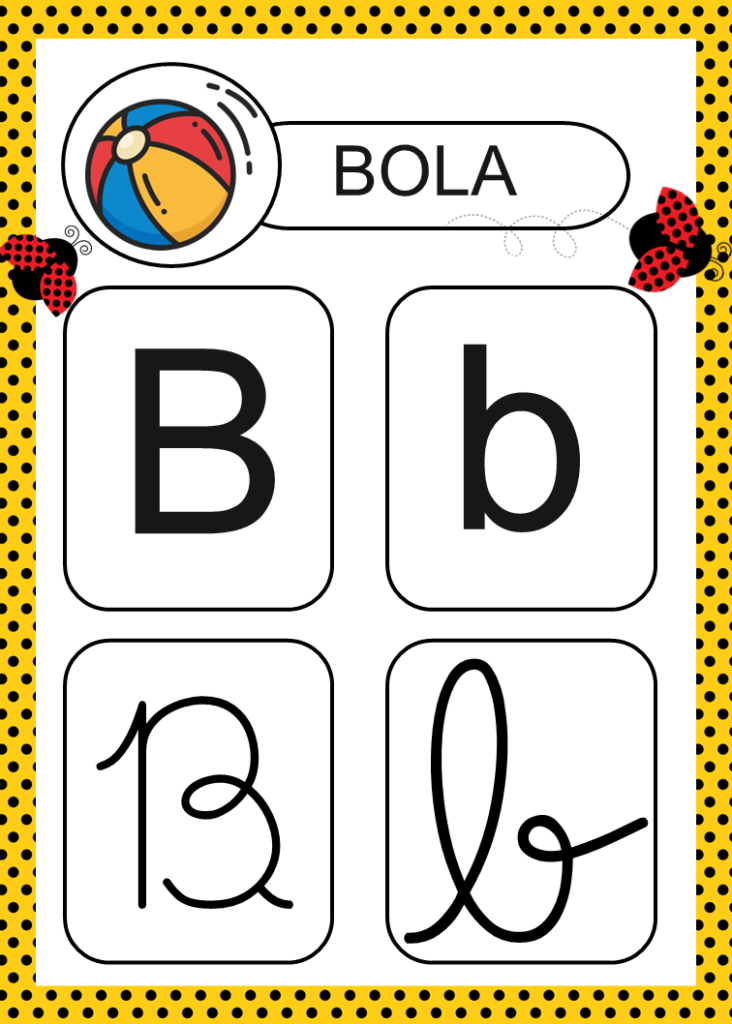 Alfabeto da abelhinha cartaz para imprimir