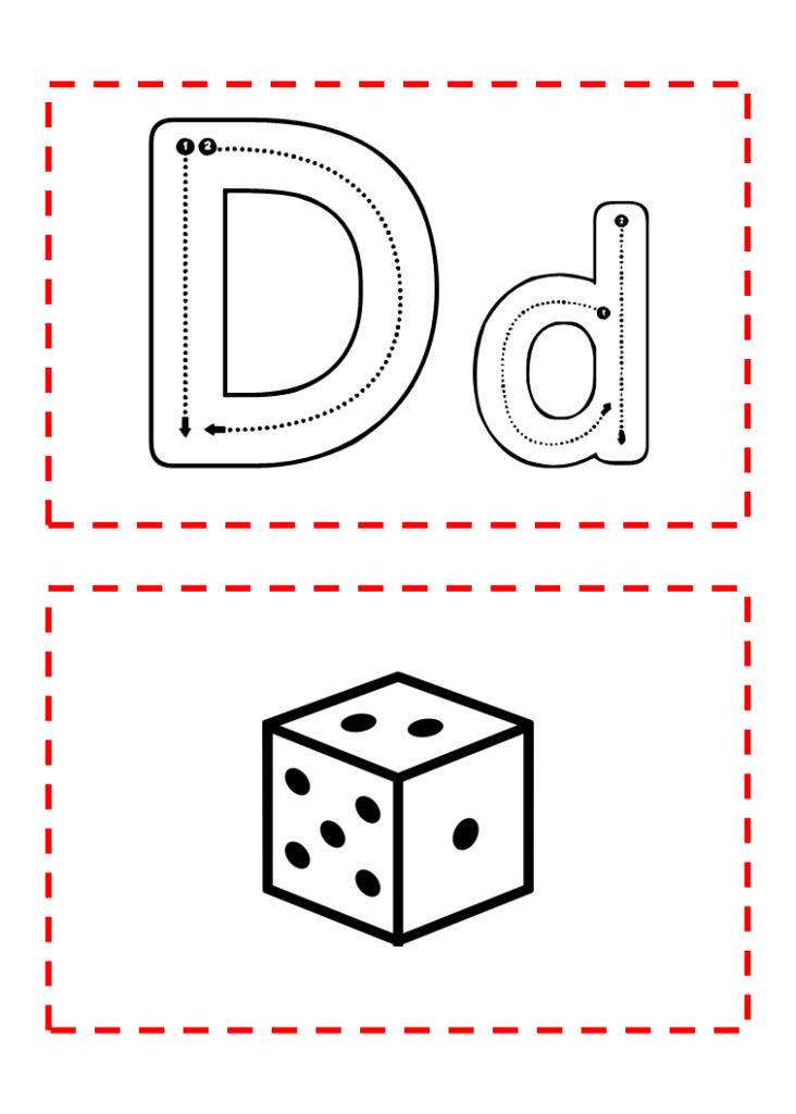 Fichas para alfabetização:Letras tracejadas