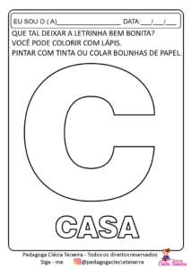 Letras do alfabeto para imprimir e colorir - Clécia Teixeira
