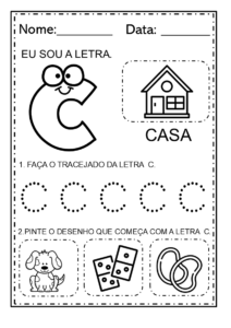 Atividades com as letras do alfabeto para imprimir - Clécia Teixeira