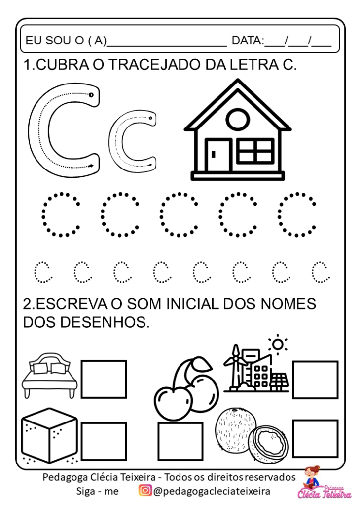 Atividades de tracejado e pontilhado para imprimir