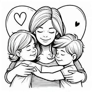 Desenhos dia das mães para colorir grátis